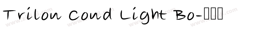 Trilon Cond Light Bo字体转换